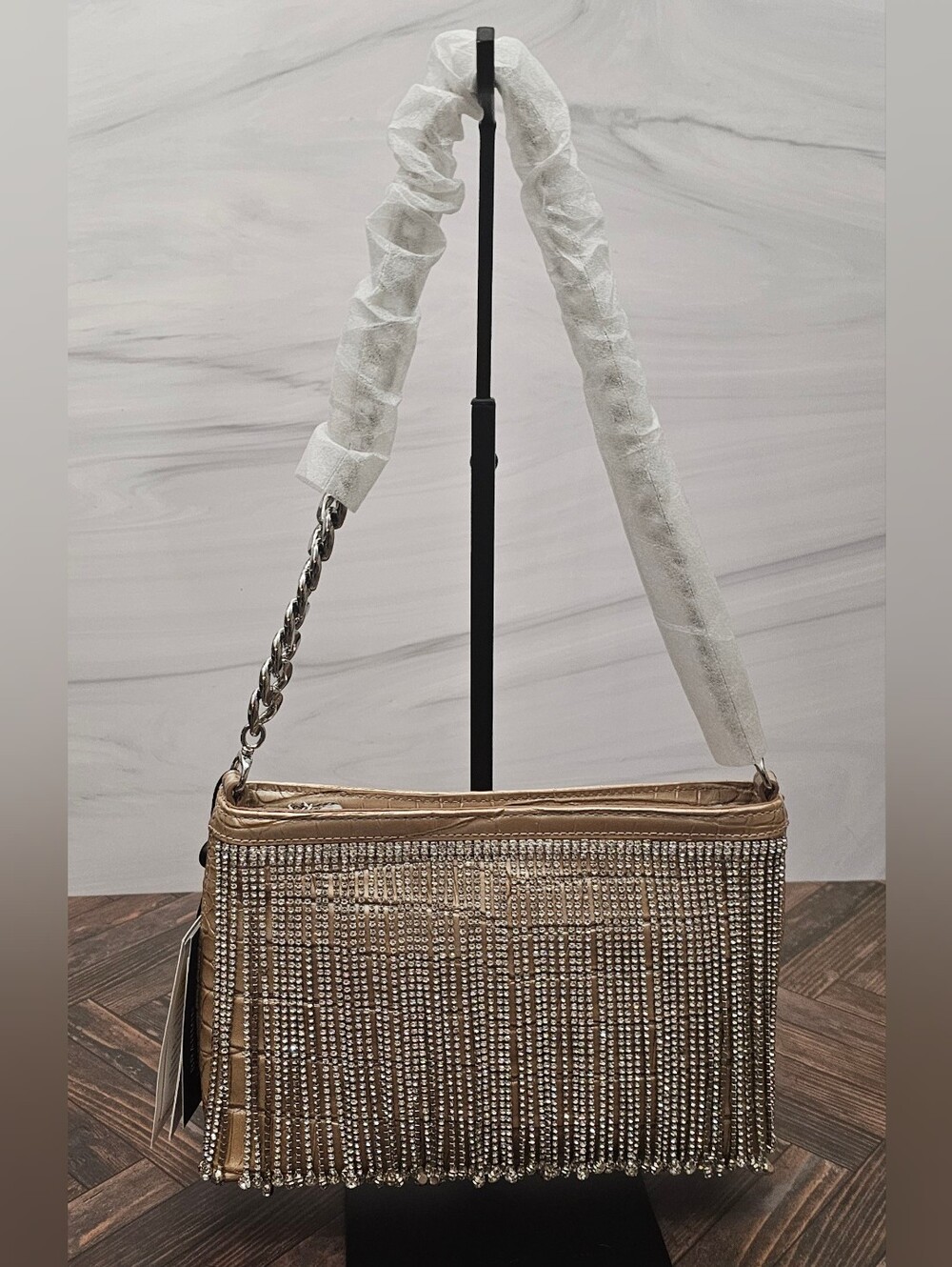 Brahmin Lorelei Contour Rialto Rhinestone Fringe Shoulder Bag NWT